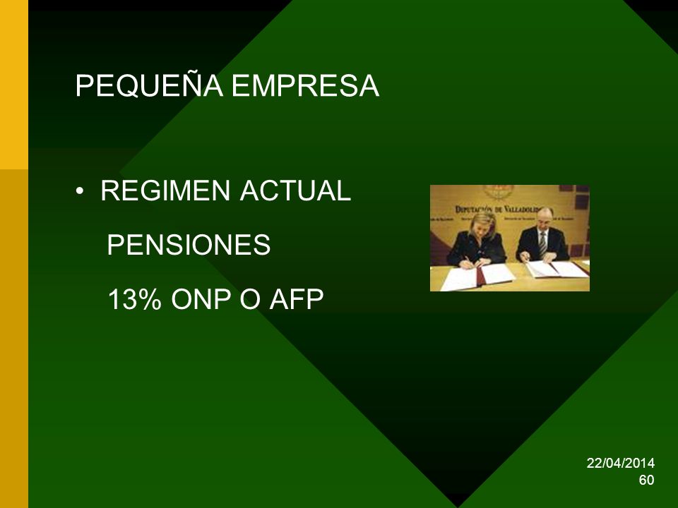 PEQUEÑA EMPRESA REGIMEN ACTUAL PENSIONES 13% ONP O AFP 29/03/2017