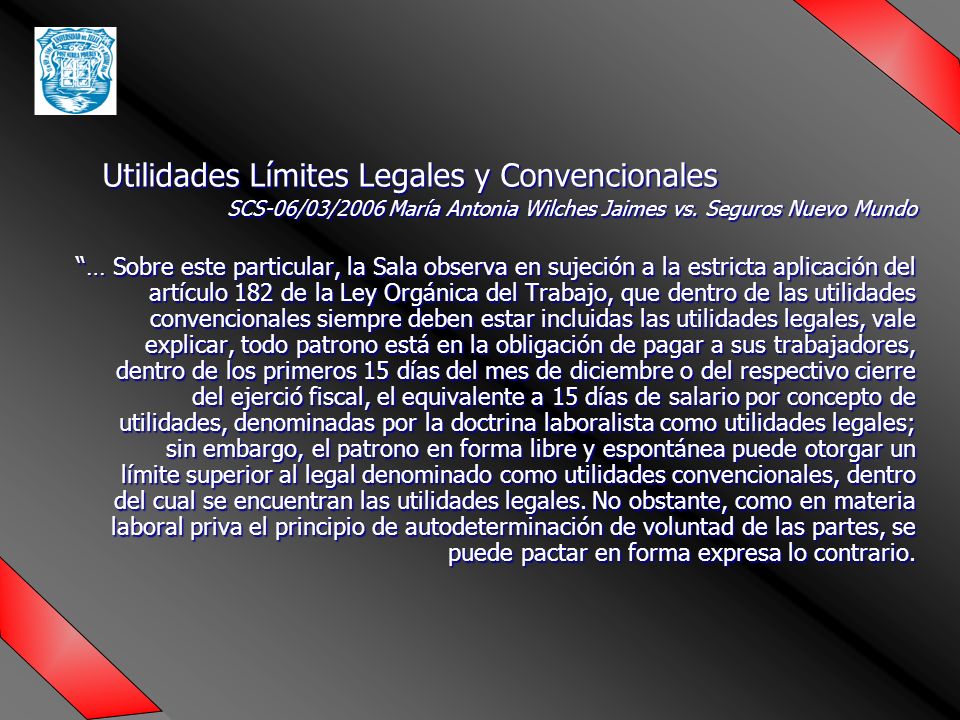 Utilidades Límites Legales y Convencionales