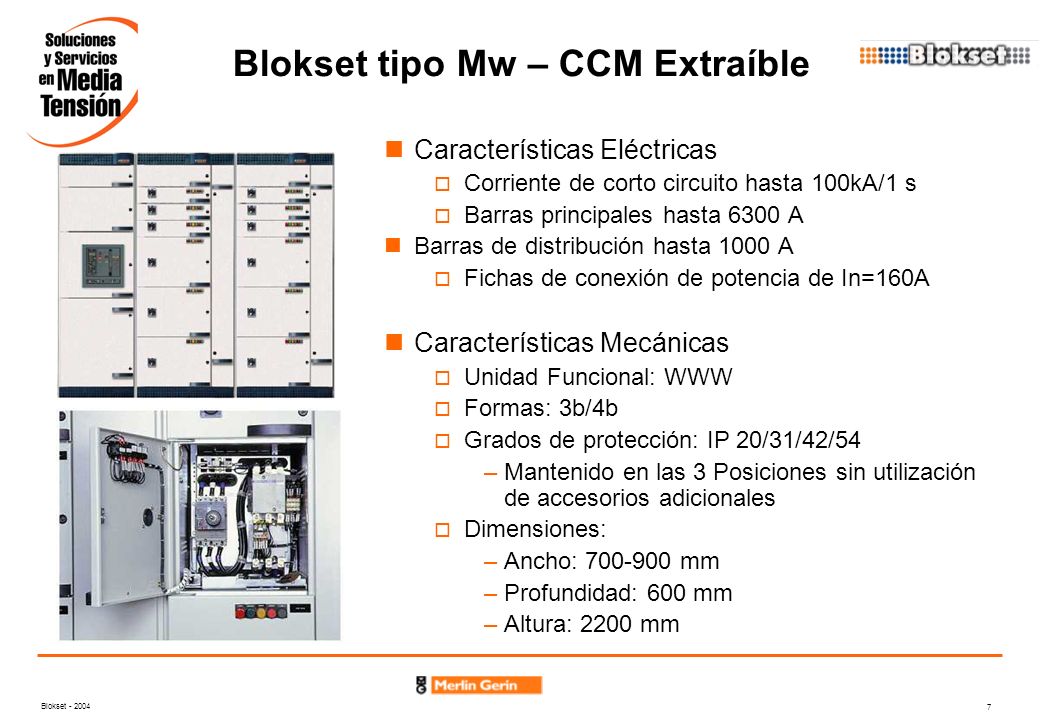 Blokset tipo Mw – CCM Extraíble