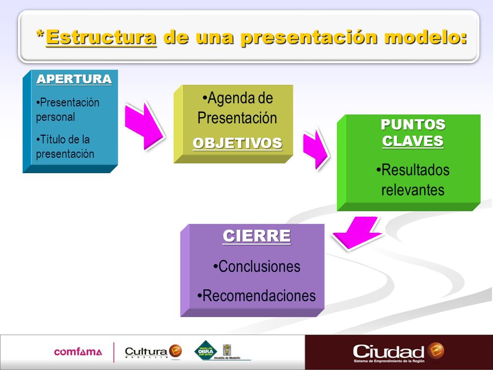 *Estructura de una presentación modelo:
