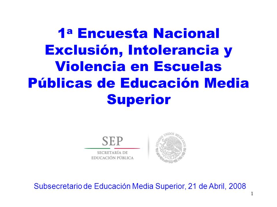 Subsecretario de Educación Media Superior, 21 de Abril, 2008