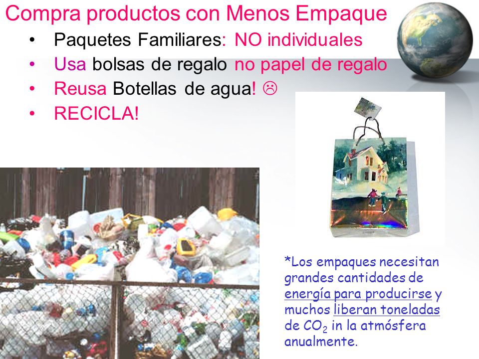 Compra productos con Menos Empaque