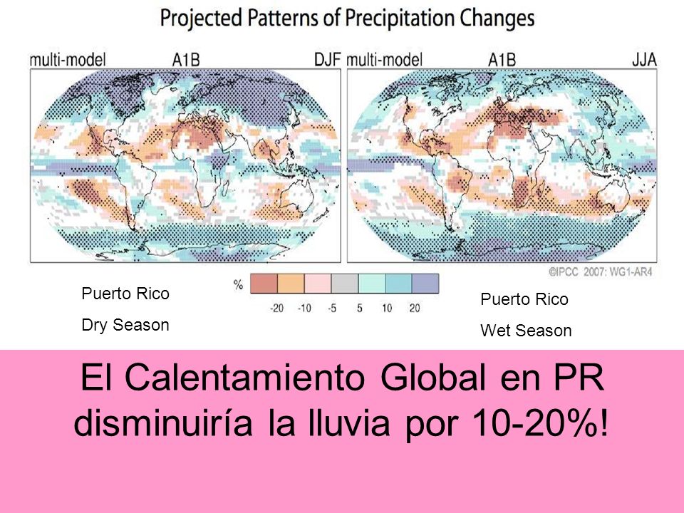 El Calentamiento Global en PR disminuiría la lluvia por 10-20%!