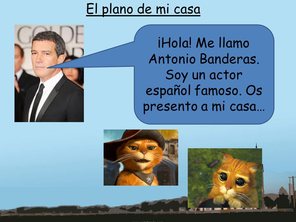 El plano de mi casa ¡Hola. Me llamo Antonio Banderas.