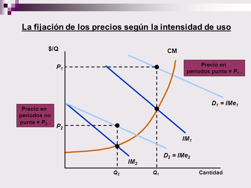 La fijación de los precios según la intensidad de uso