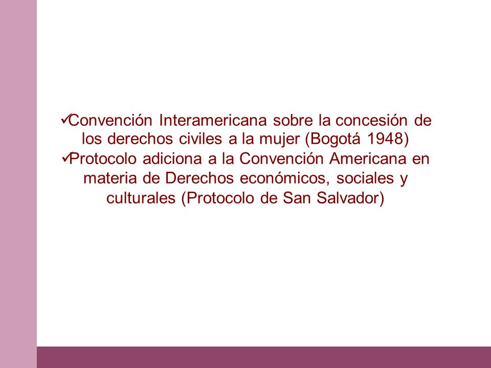 Convención Interamericana sobre la concesión de los derechos civiles a la mujer (Bogotá 1948)