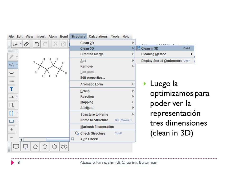 Luego la optimizamos para poder ver la representación tres dimensiones (clean in 3D)