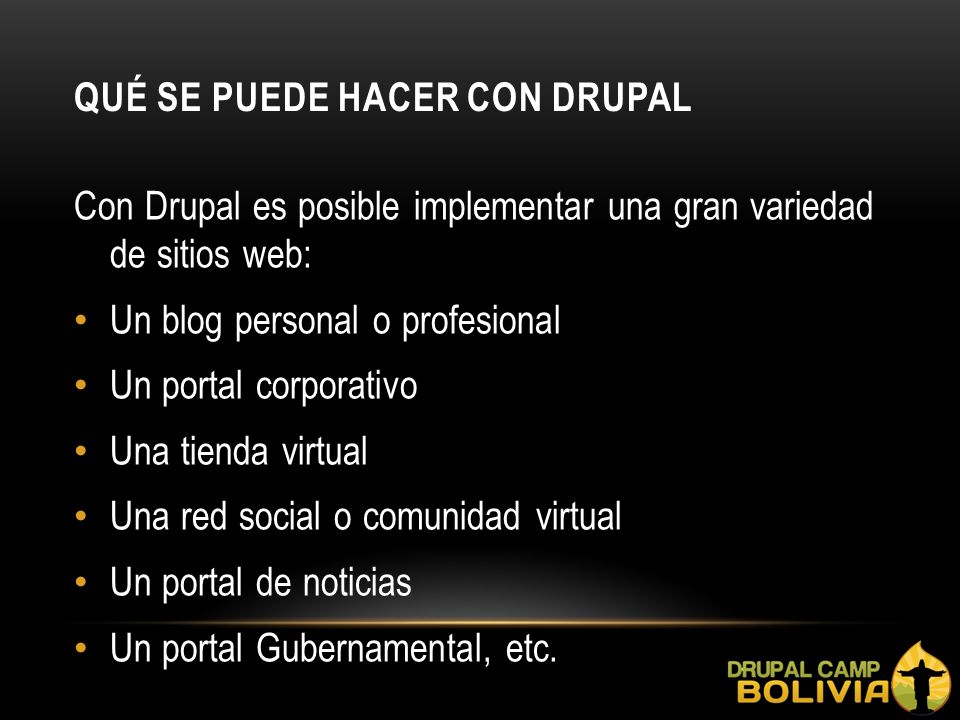 qué se puede hacer con Drupal