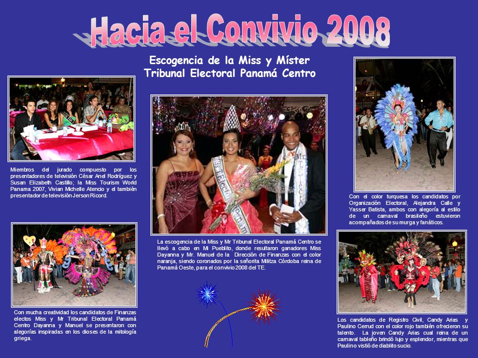 Escogencia de la Miss y Míster Tribunal Electoral Panamá Centro