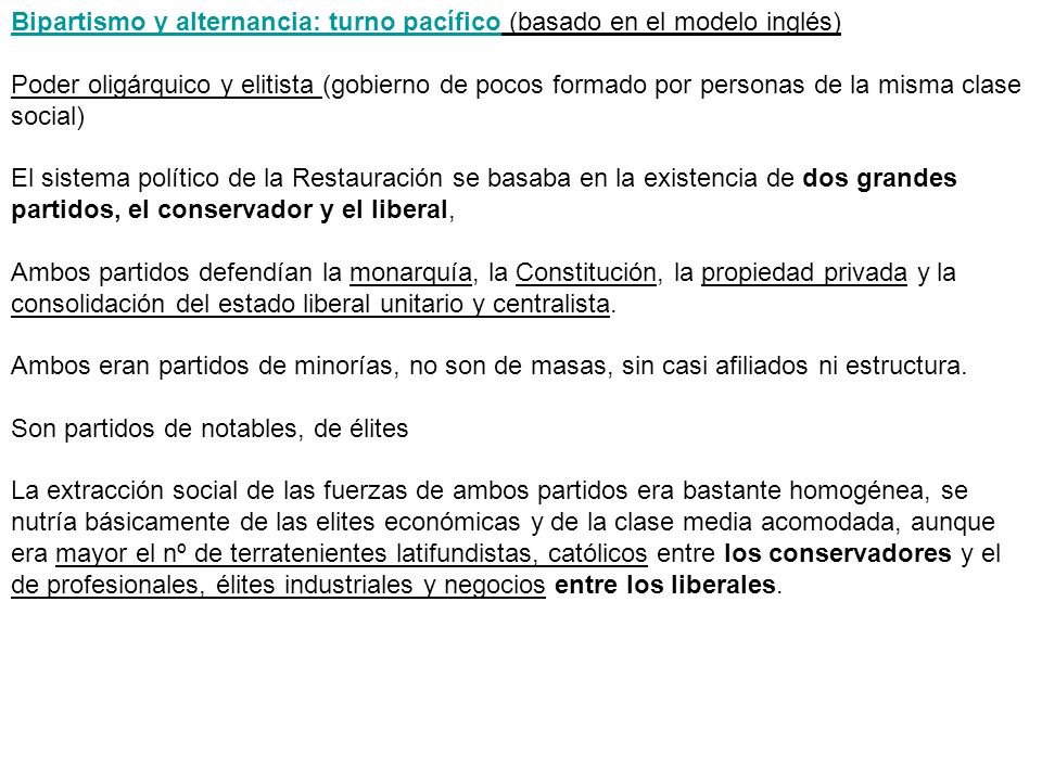 Bipartismo y alternancia: turno pacífico (basado en el modelo inglés)