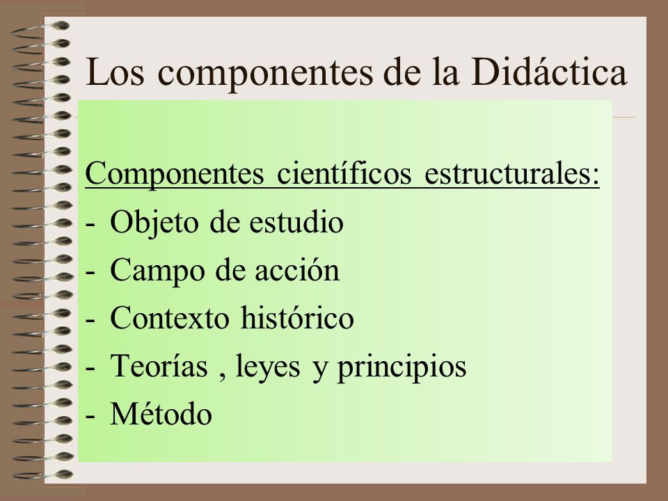 Los componentes de la Didáctica