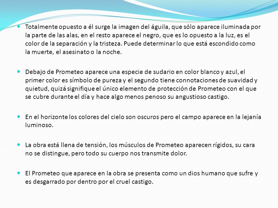 Totalmente opuesto a él surge la imagen del águila, que sólo aparece iluminada por la parte de las alas, en el resto aparece el negro, que es lo opuesto a la luz, es el color de la separación y la tristeza. Puede determinar lo que está escondido como la muerte, el asesinato o la noche.