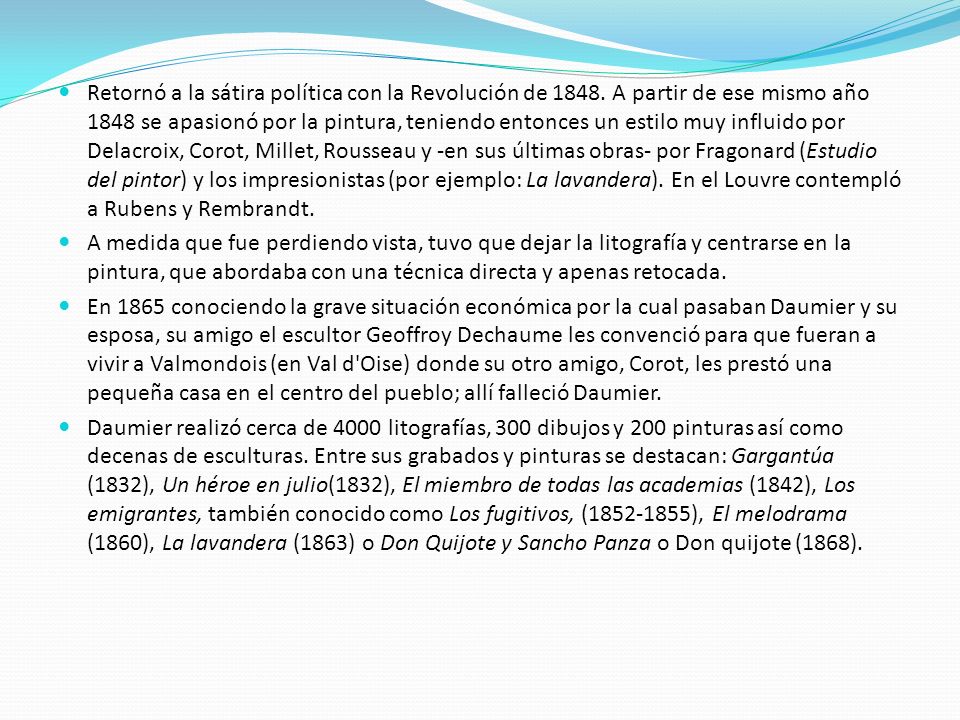 Retornó a la sátira política con la Revolución de 1848