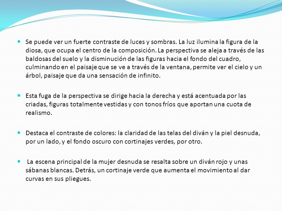 Se puede ver un fuerte contraste de luces y sombras