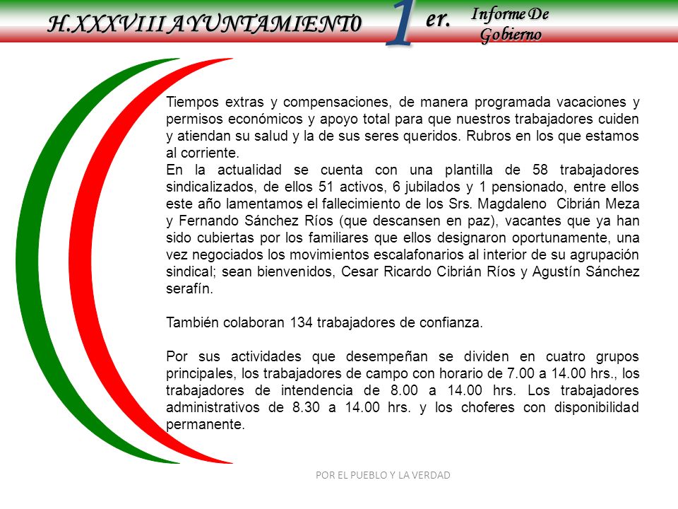 POR EL PUEBLO Y LA VERDAD