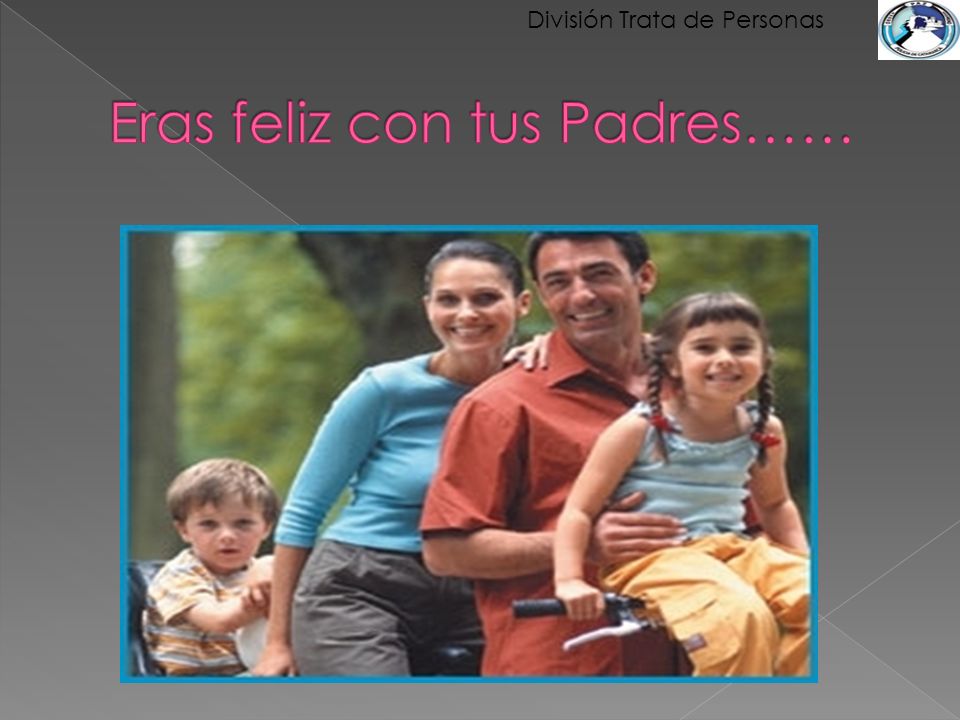 Eras feliz con tus Padres……