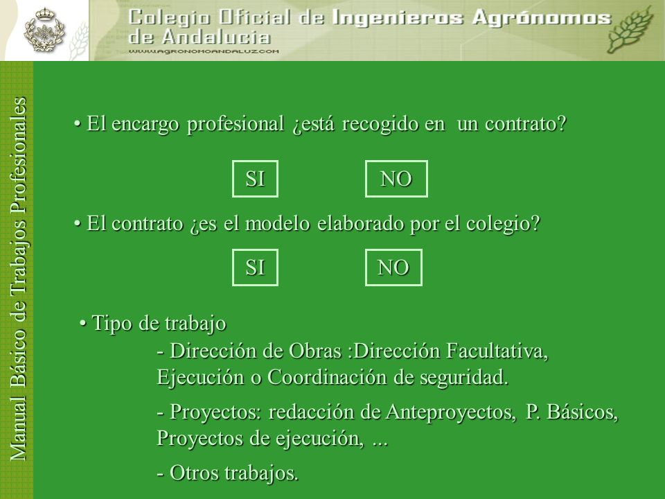 El encargo profesional ¿está recogido en un contrato
