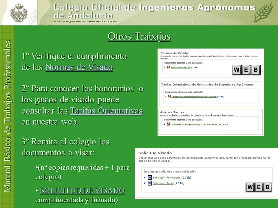 Otros Trabajos 1º Verifique el cumplimiento de las Normas de Visado