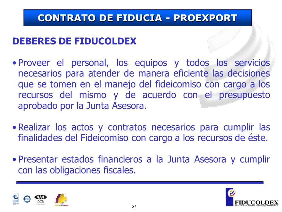 CONTRATO DE FIDUCIA - PROEXPORT