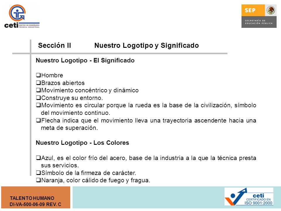 Sección II Nuestro Logotipo y Significado