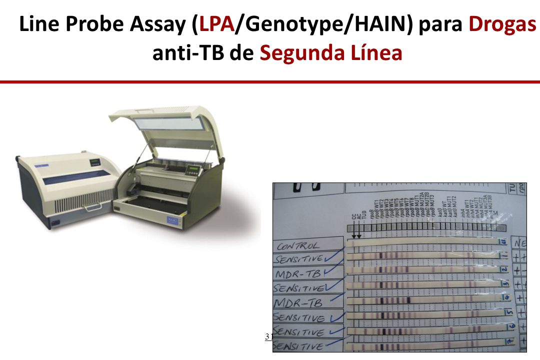 Line Probe Assay (LPA/Genotype/HAIN) para Drogas anti-TB de Segunda Línea