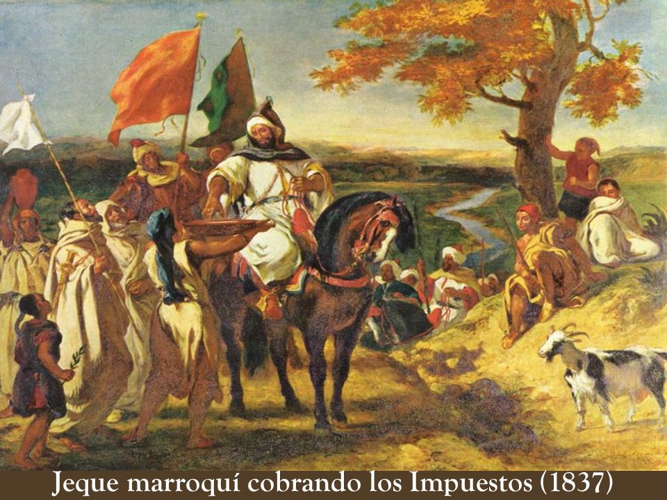 Jeque marroquí cobrando los Impuestos (1837)