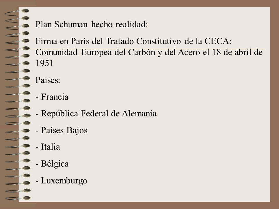 Plan Schuman hecho realidad: