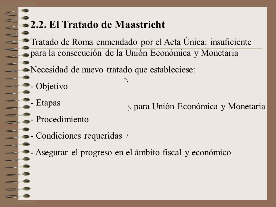 2.2. El Tratado de Maastricht