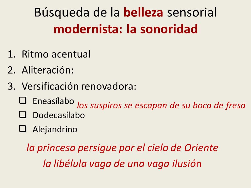 Búsqueda de la belleza sensorial modernista: la sonoridad