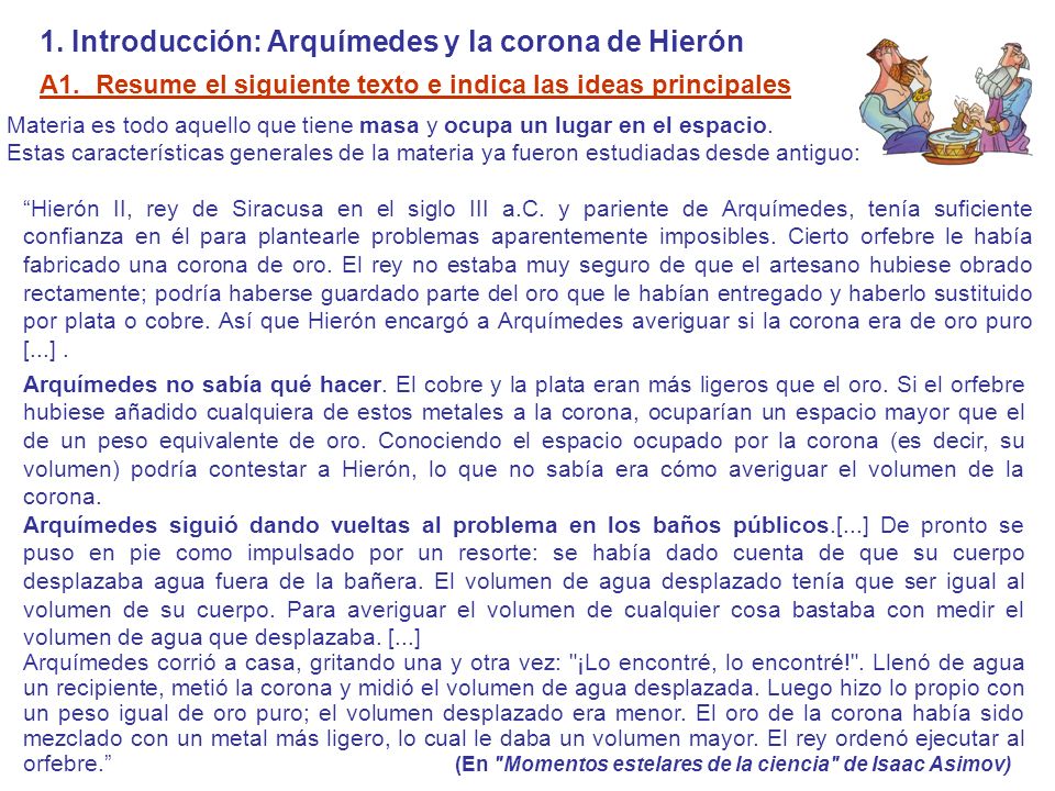 1. Introducción: Arquímedes y la corona de Hierón