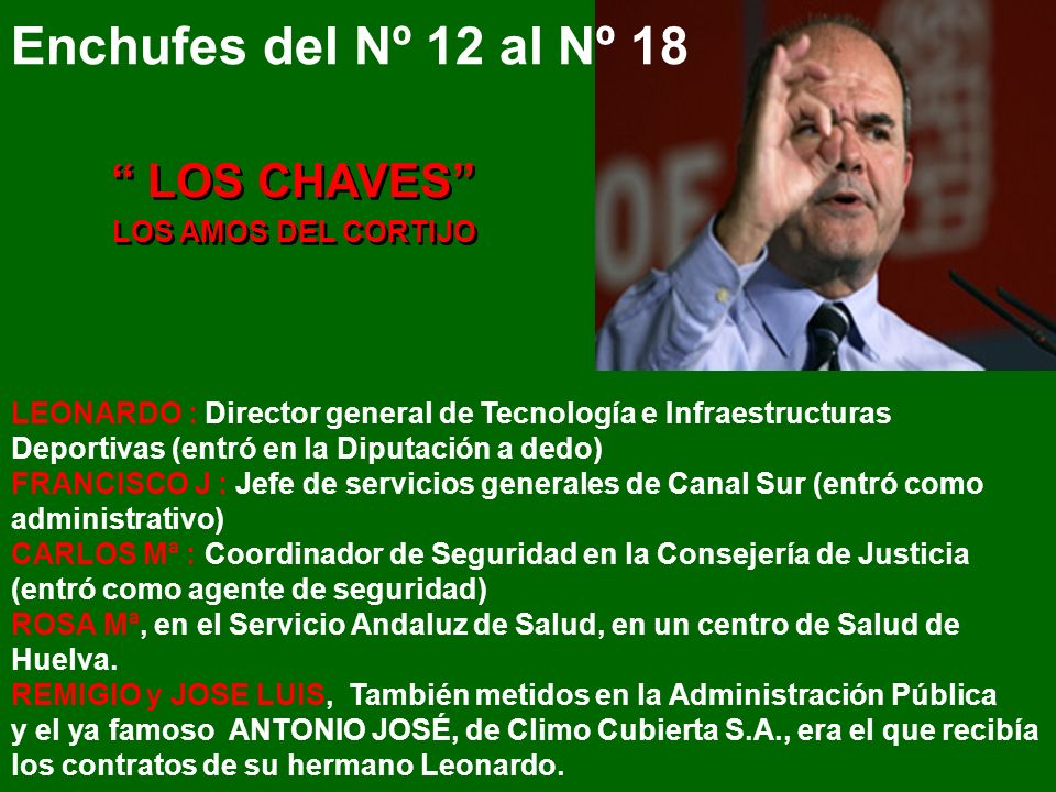 Enchufes del Nº 12 al Nº 18 LOS CHAVES LOS AMOS DEL CORTIJO