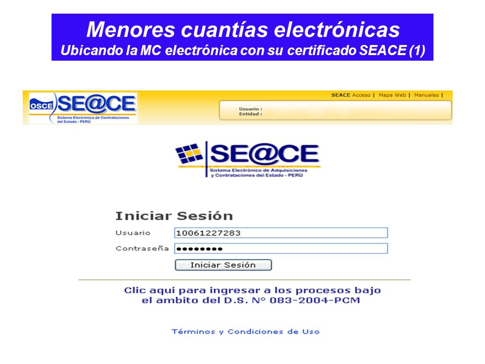 Menores cuantías electrónicas Ubicando la MC electrónica con su certificado SEACE (1)