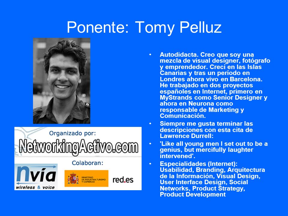Ponente: Tomy Pelluz