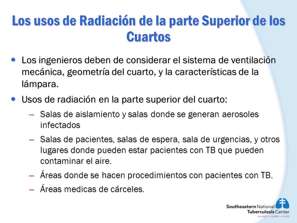Los usos de Radiación de la parte Superior de los Cuartos