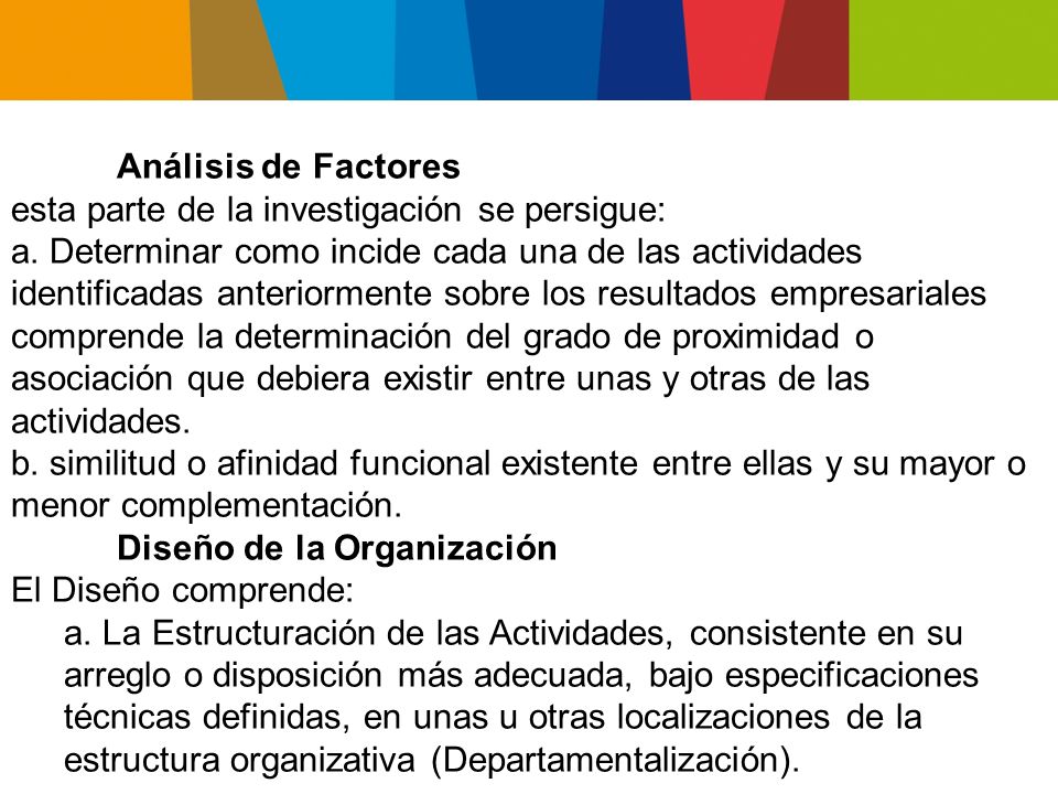 Análisis de Factores esta parte de la investigación se persigue:
