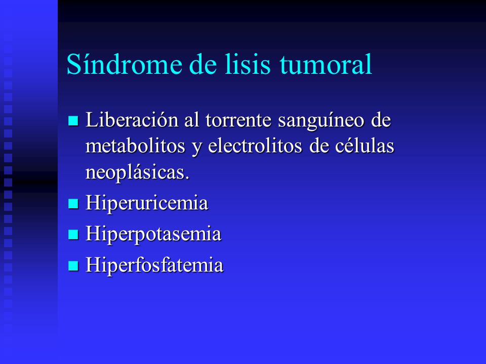 Síndrome de lisis tumoral