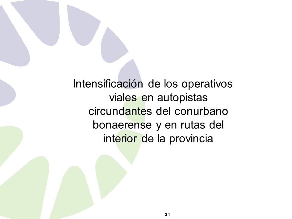 Intensificación de los operativos viales en autopistas circundantes del conurbano bonaerense y en rutas del interior de la provincia