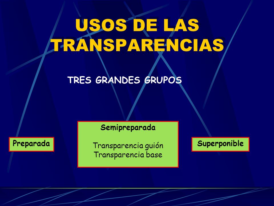 USOS DE LAS TRANSPARENCIAS