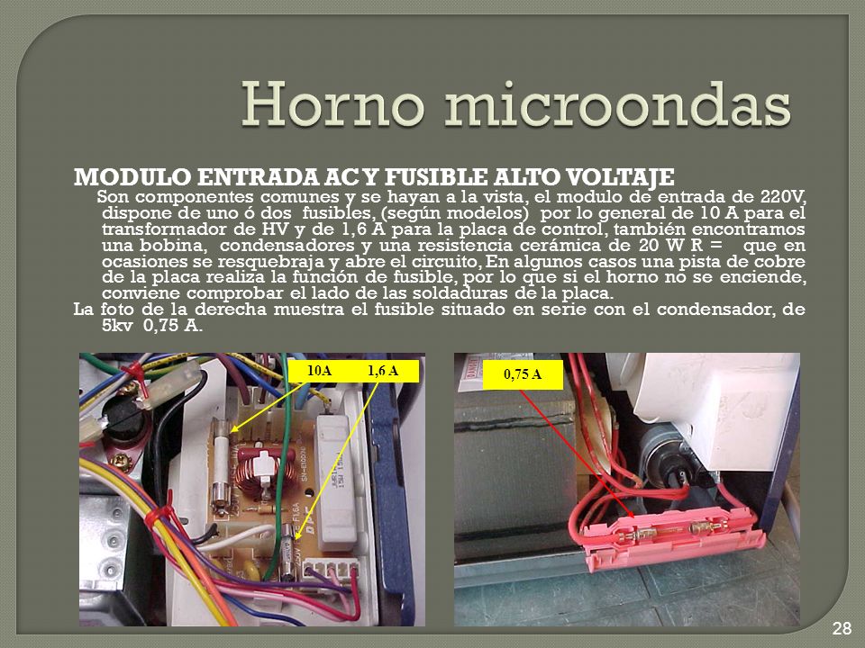 Horno microondas MODULO ENTRADA AC Y FUSIBLE ALTO VOLTAJE