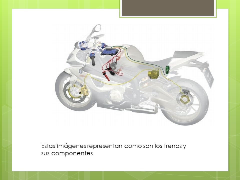 Estas imágenes representan como son los frenos y sus componentes