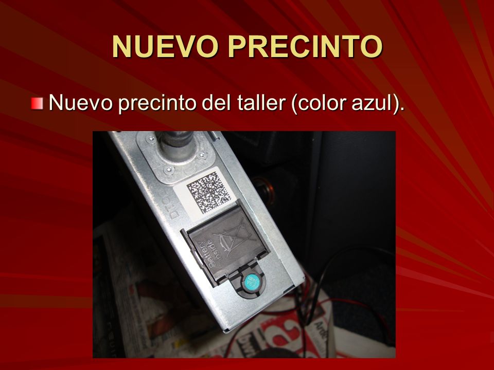 NUEVO PRECINTO Nuevo precinto del taller (color azul).