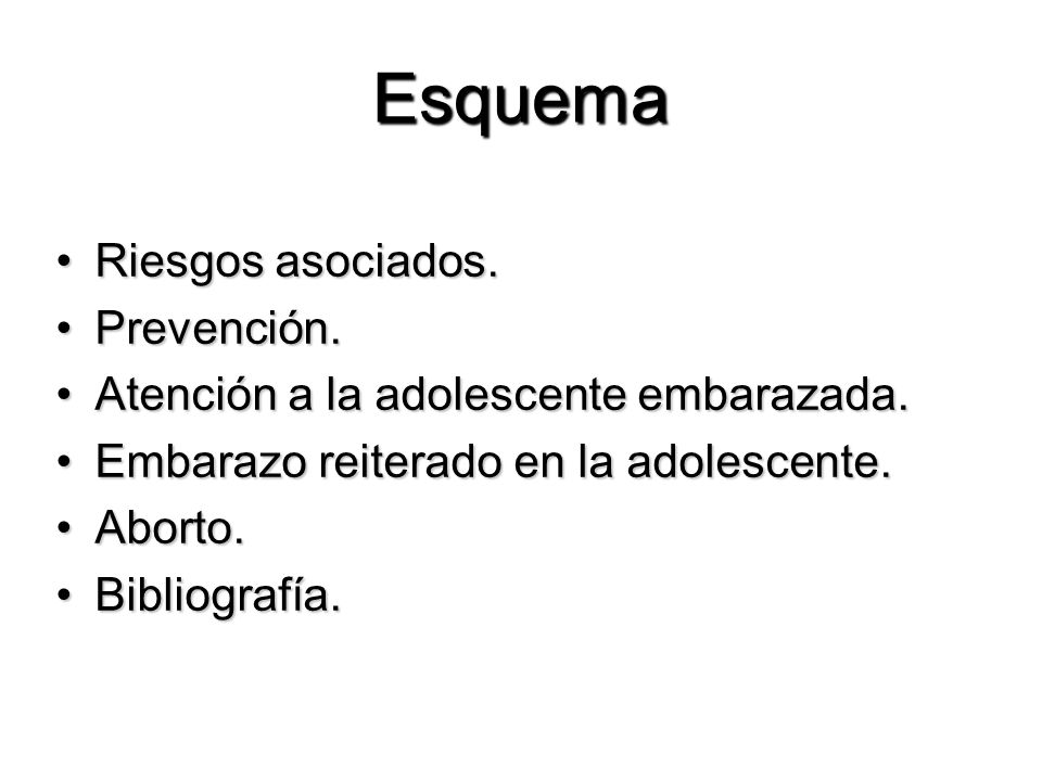 Esquema Riesgos asociados. Prevención.