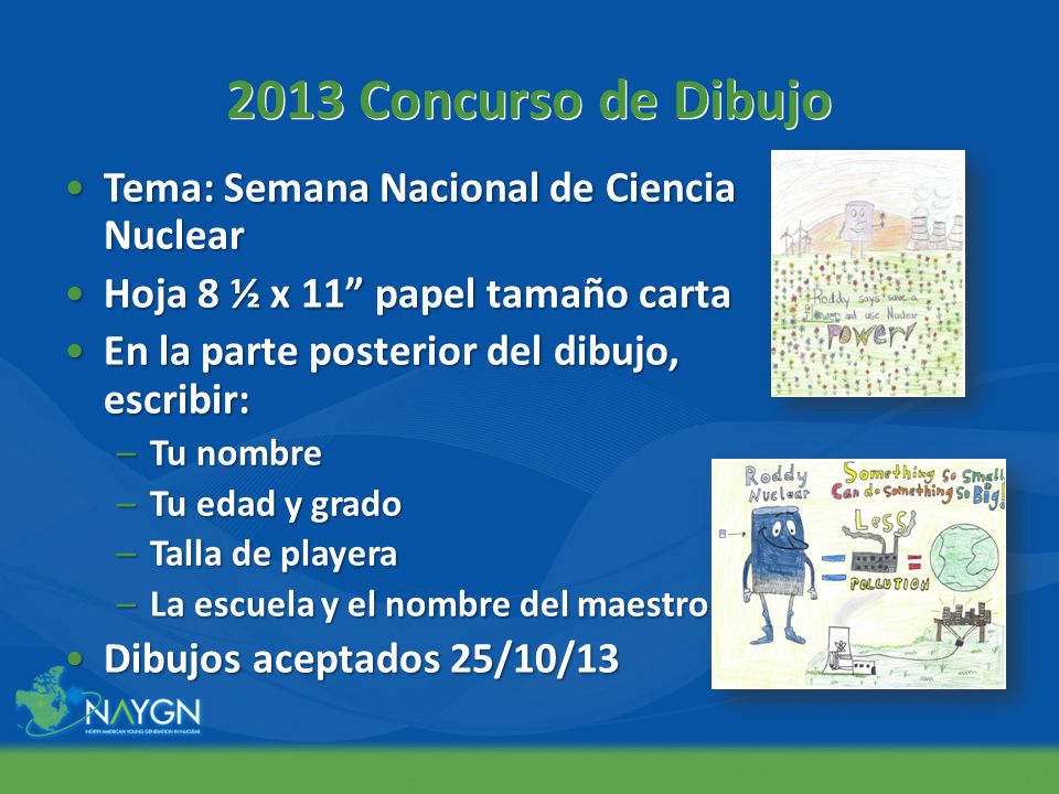 2013 Concurso de Dibujo Tema: Semana Nacional de Ciencia Nuclear