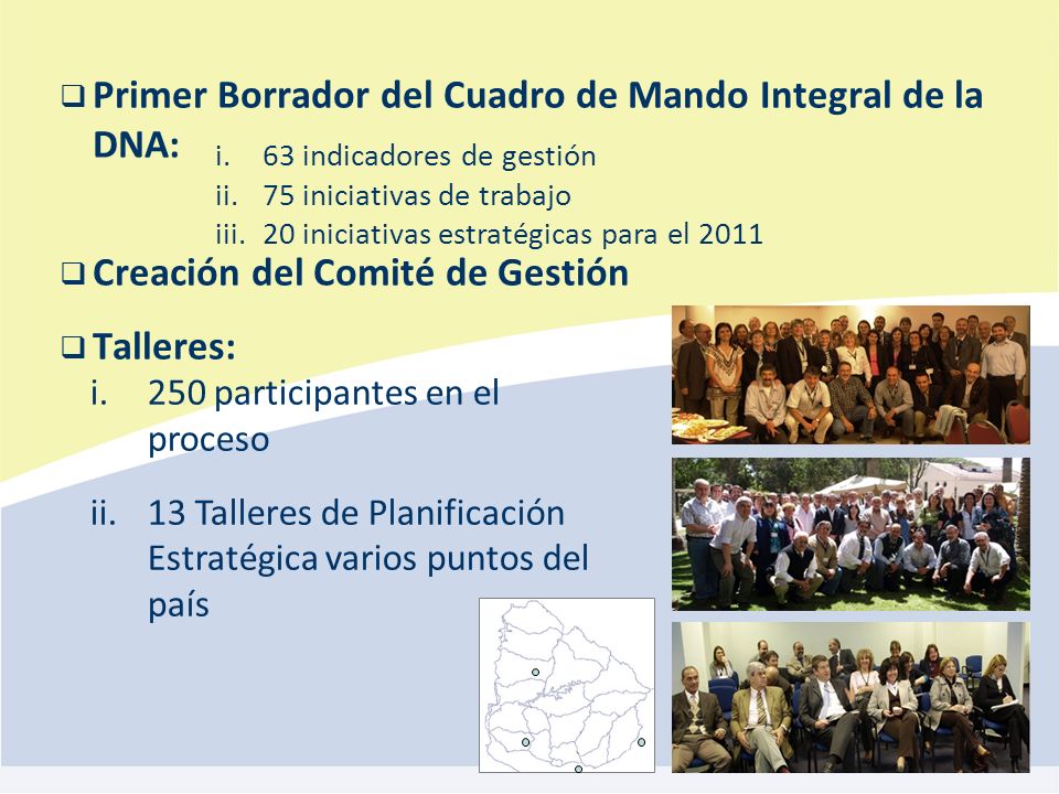 Primer Borrador del Cuadro de Mando Integral de la DNA: