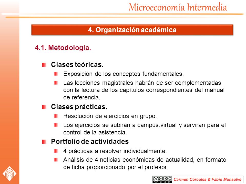 4. Organización académica