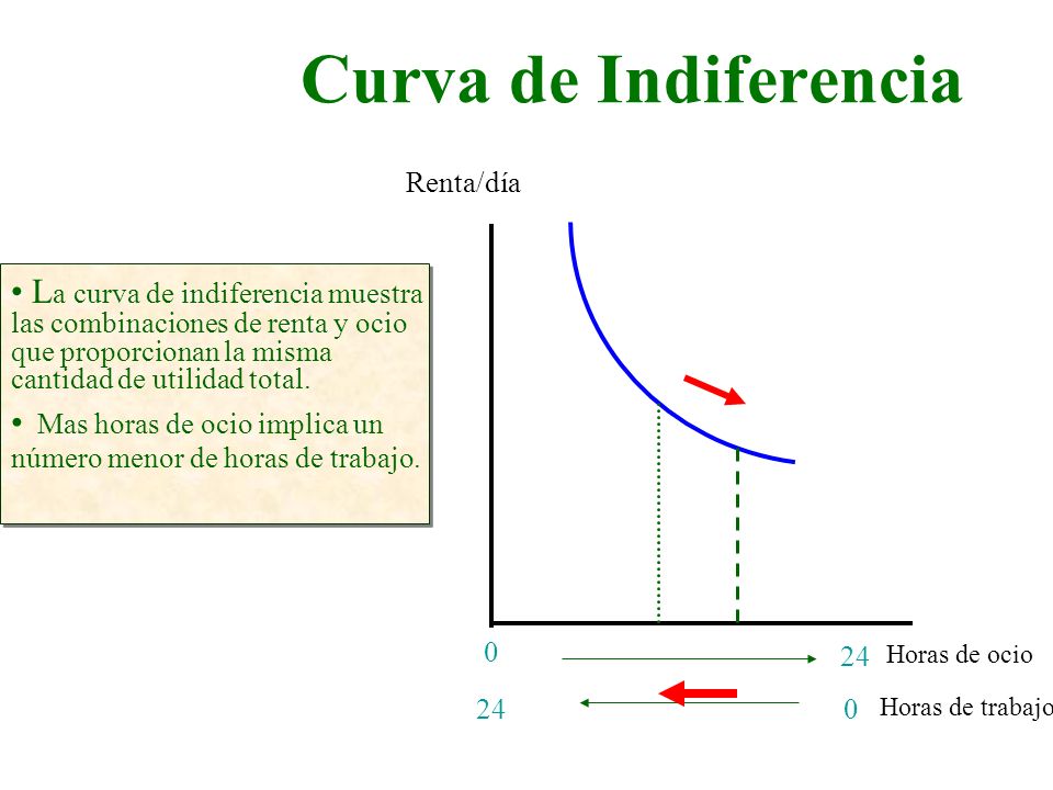 Curva de Indiferencia Renta/día.