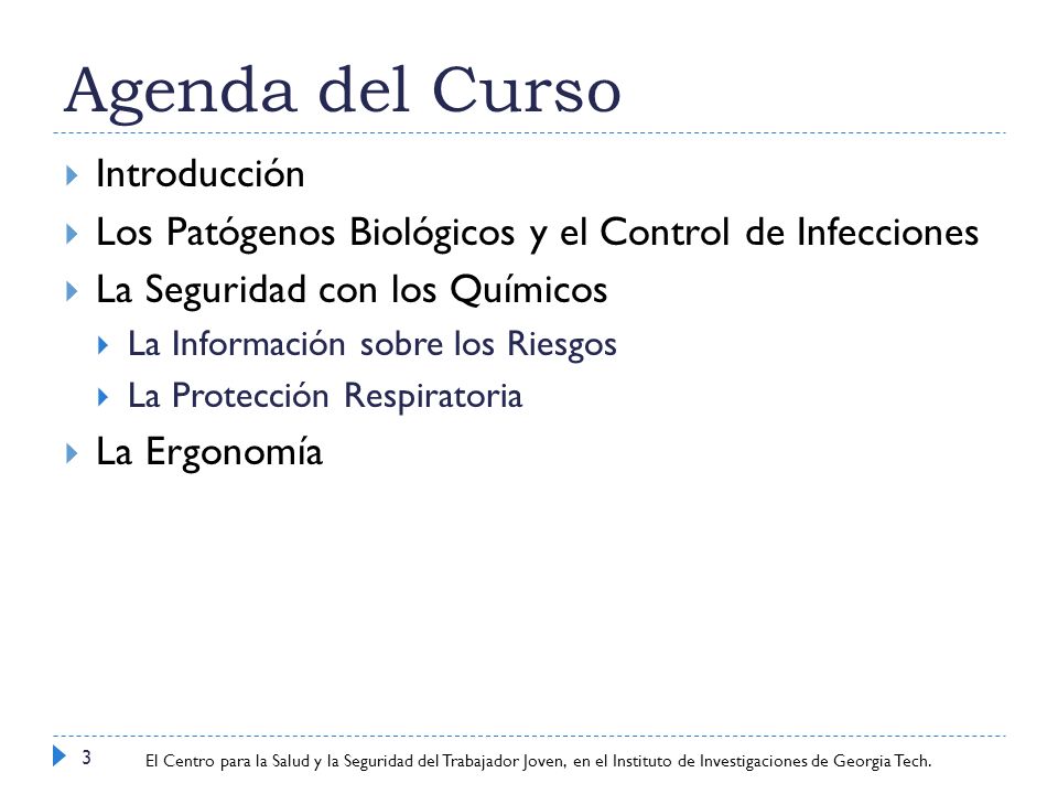 Agenda del Curso Introducción