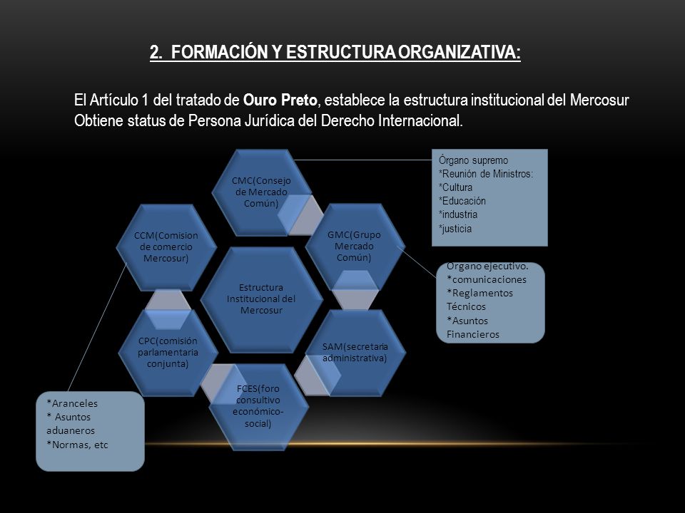 2. Formación y Estructura organizativa:
