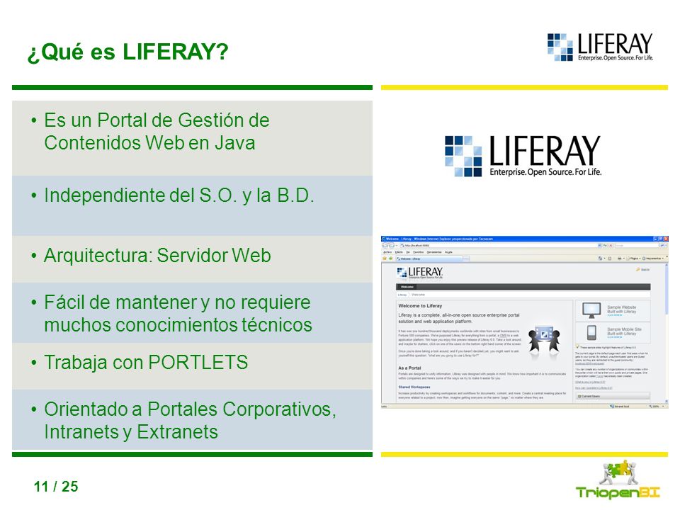 ¿Qué es LIFERAY Es un Portal de Gestión de Contenidos Web en Java
