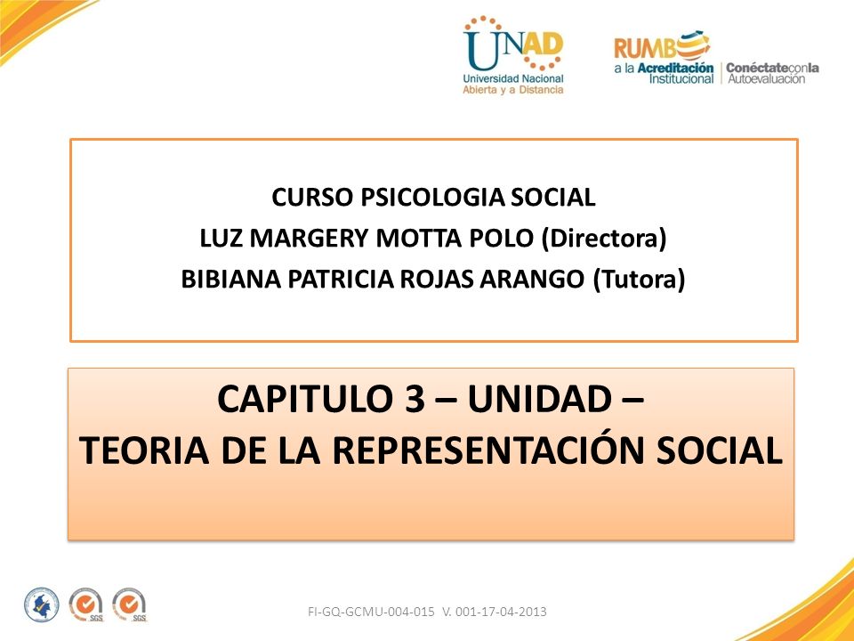 CAPITULO 3 – UNIDAD – TEORIA DE LA REPRESENTACIÓN SOCIAL